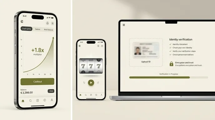 Caricamento documento per la verifica KYC dall'app Winnita con barra di avanzamento e icona di sicurezza